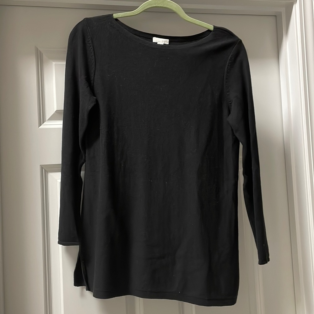 J.Jill black long sleeve‎ XS petite shirt